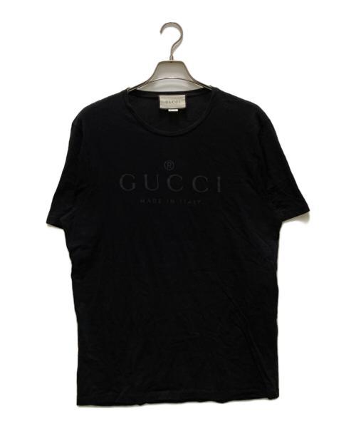 GUCCI（グッチ）GUCCI (グッチ) トーナルブランドロゴプリントTシャツ ブラック サイズ:XXLの古着・服飾アイテム
