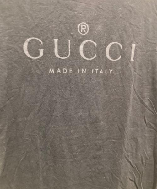 GUCCI（グッチ）GUCCI (グッチ) トーナルブランドロゴプリントTシャツ ブラック サイズ:XXLの古着・服飾アイテム