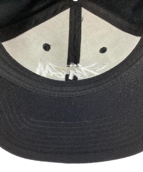 stussy（ステューシー）stussy (ステューシー) ストックロゴ スナップバックキャップ ブラック サイズ:表記無しの古着・服飾アイテム