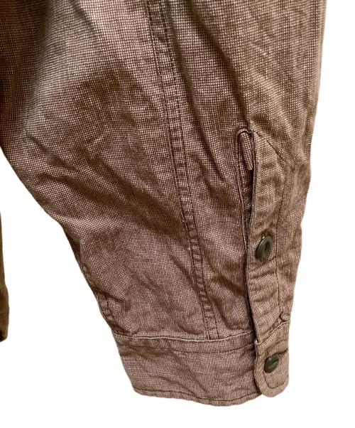 RRL（ダブルアールエル）RRL (ダブルアールエル) チンストラップ付ワークシャツ ブラウン サイズ:Lの古着・服飾アイテム