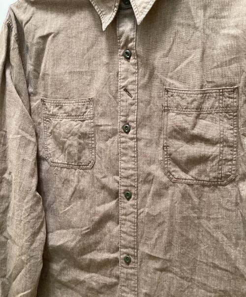 RRL（ダブルアールエル）RRL (ダブルアールエル) チンストラップ付ワークシャツ ブラウン サイズ:Lの古着・服飾アイテム