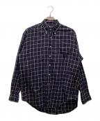 RALPH LAURENラルフローレン）の古着「ウィンドウチェック ボタンダウンシャツ」｜ネイビー