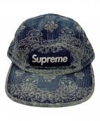 SUPREMEシュプリーム）の古着「バンダナジャガード デニムキャンプキャップ」｜インディゴ