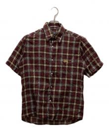 stussy（ステューシー）の古着「半袖チェックシャツ」｜ブラウン