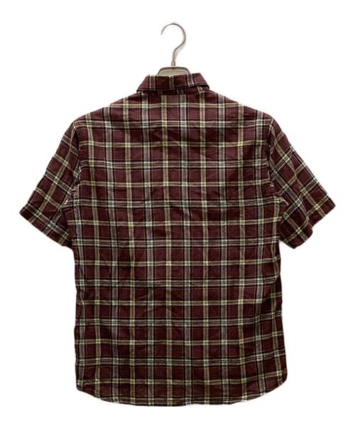 stussy（ステューシー）stussy (ステューシー) 半袖チェックシャツ ブラウン サイズ:Sの古着・服飾アイテム