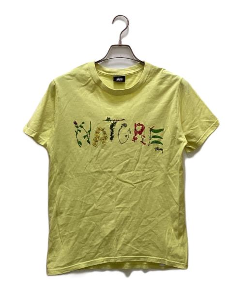 stussy（ステューシー）stussy (ステューシー) NATURE プリントTシャツ イエロー サイズ:Mの古着・服飾アイテム