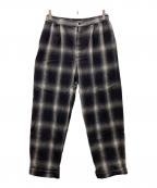 Kinemaキネマ）の古着「オンブレチェックパンツ」｜ブラック×ホワイト