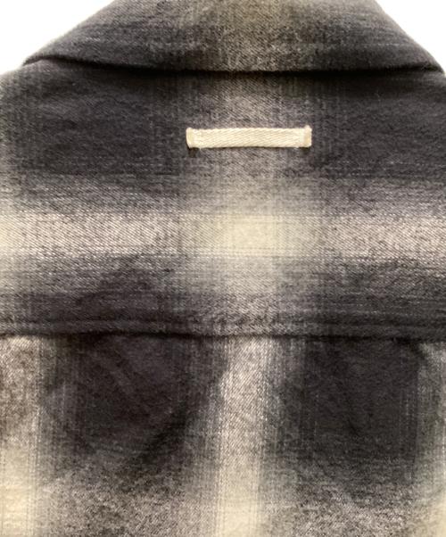 Kinema（キネマ）Kinema (キネマ) オンブレチェックオープンカラーシャツ ブラック×ホワイト サイズ:Mの古着・服飾アイテム