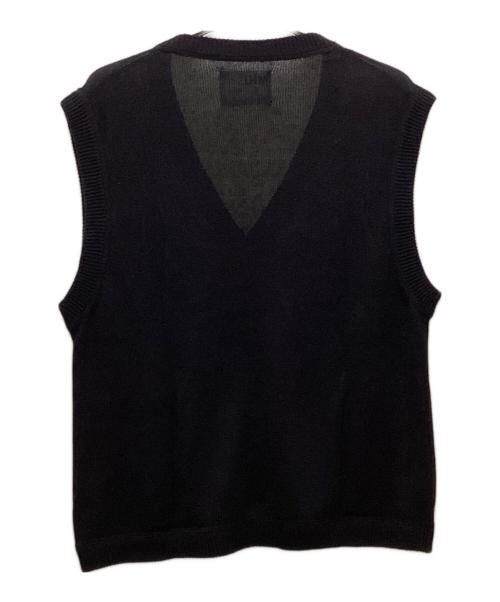MHL（エムエイチエル）MHL (エムエイチエル) ジップアップニットベスト ブラック サイズ:Mの古着・服飾アイテム