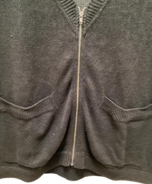 MHL（エムエイチエル）MHL (エムエイチエル) ジップアップニットベスト ブラック サイズ:Mの古着・服飾アイテム