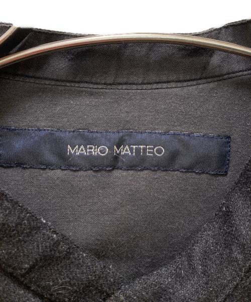 MARIO MATTEO（マリオマッテオ）MARIO MATTEO (マリオマッテオ) バンドカラーシャツ ブラック サイズ:Mの古着・服飾アイテム