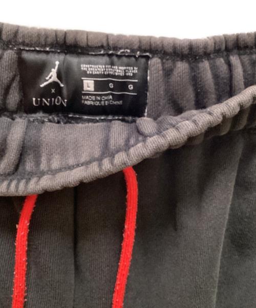 JORDAN（ジョーダン）JORDAN (ジョーダン) UNION (ユニオン) コラボヴィンテージ加工スウェットハーフパンツ ブラック サイズ:Lの古着・服飾アイテム