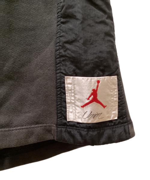 JORDAN（ジョーダン）JORDAN (ジョーダン) UNION (ユニオン) コラボヴィンテージ加工スウェットハーフパンツ ブラック サイズ:Lの古着・服飾アイテム