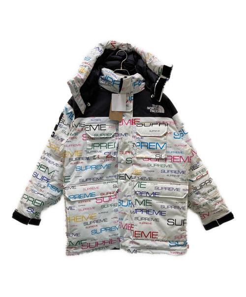 THE NORTH FACE（ザ ノース フェイス）THE NORTH FACE (ザ ノース フェイス) SUPREME (シュプリーム) コールドワークス ロゴ 総柄 700フィル ダウン パーカ ホワイト サイズ:S 未使用品の古着・服飾アイテム
