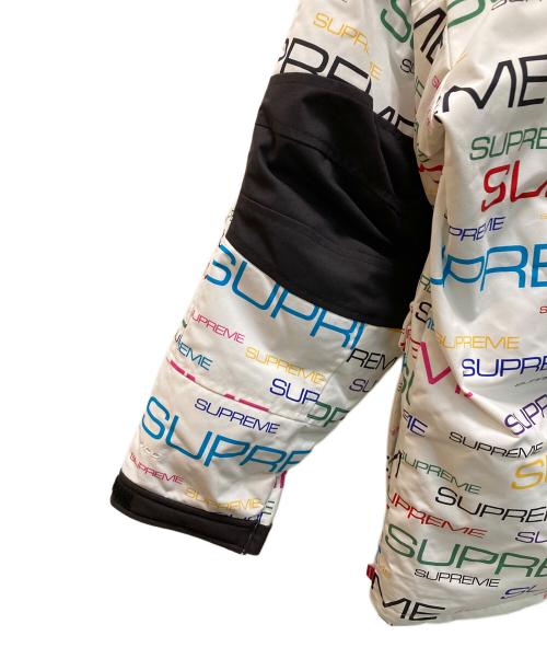 THE NORTH FACE（ザ ノース フェイス）THE NORTH FACE (ザ ノース フェイス) SUPREME (シュプリーム) コールドワークス ロゴ 総柄 700フィル ダウン パーカ ホワイト サイズ:S 未使用品の古着・服飾アイテム