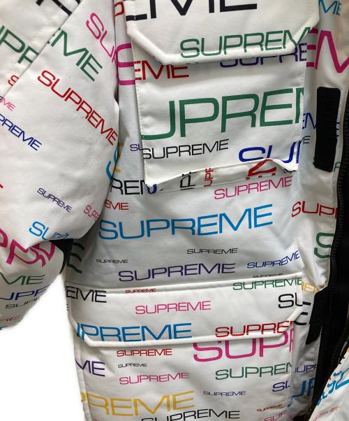 THE NORTH FACE（ザ ノース フェイス）THE NORTH FACE (ザ ノース フェイス) SUPREME (シュプリーム) コールドワークス ロゴ 総柄 700フィル ダウン パーカ ホワイト サイズ:S 未使用品の古着・服飾アイテム