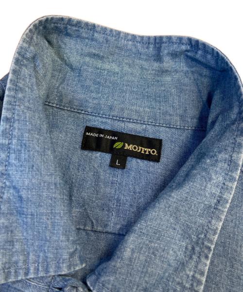 MOJITO（モヒート）MOJITO (モヒート) BEAMS PLUS (ビームスプラス) 別注シャンブレーアブサンシャツ インディゴ サイズ:Lの古着・服飾アイテム