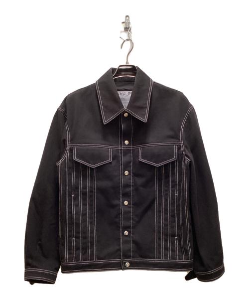 NEU IN（ニューイン）NEU IN (ニューイン) ステッチデザインデニムジャケット ブラック サイズ:Sの古着・服飾アイテム