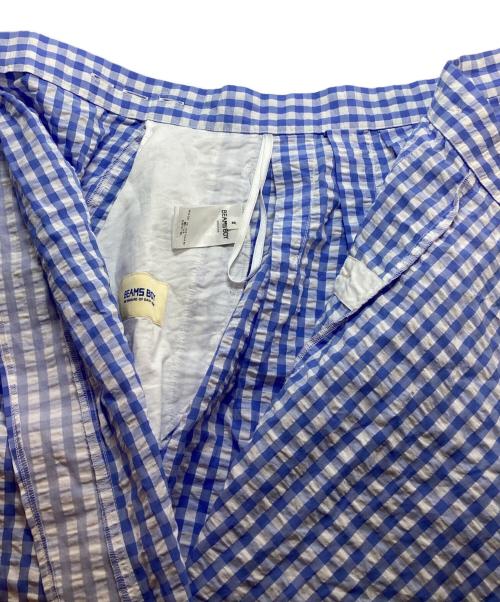 BEAMS BOY（ビームスボーイ）BEAMS BOY (ビームスボーイ) サッカー タック チェックスカート スカイブルー サイズ:２の古着・服飾アイテム