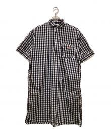 DANTON（ダントン）の古着「プルオーバー ドレス ショートスリーブ」｜ブラック×ホワイト
