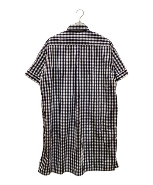 DANTON（ダントン）DANTON (ダントン) プルオーバー ドレス ショートスリーブ ブラック×ホワイト サイズ:３６の古着・服飾アイテム