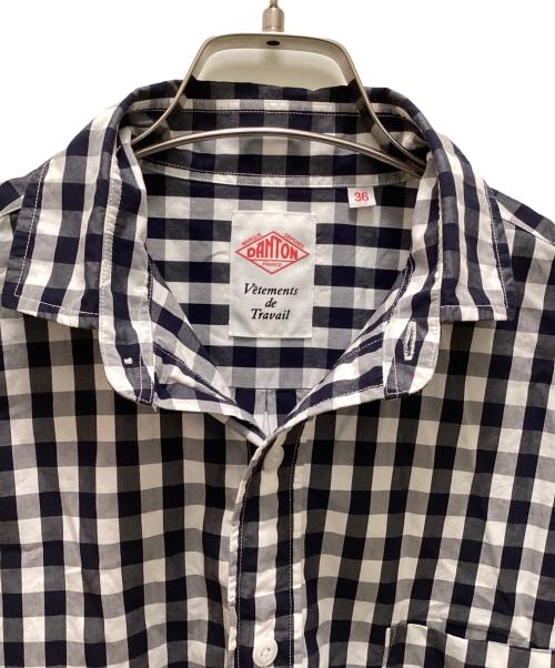 DANTON（ダントン）DANTON (ダントン) プルオーバー ドレス ショートスリーブ ブラック×ホワイト サイズ:３６の古着・服飾アイテム