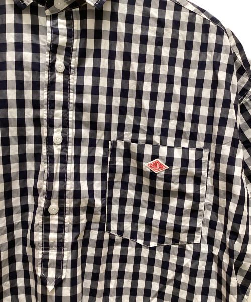 DANTON（ダントン）DANTON (ダントン) プルオーバー ドレス ショートスリーブ ブラック×ホワイト サイズ:３６の古着・服飾アイテム