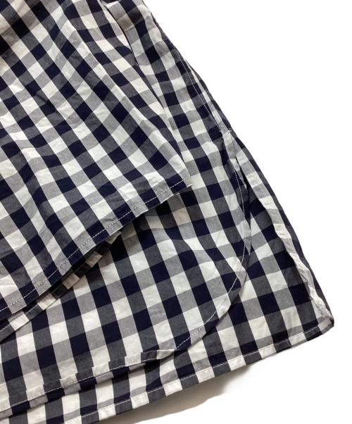 DANTON（ダントン）DANTON (ダントン) プルオーバー ドレス ショートスリーブ ブラック×ホワイト サイズ:３６の古着・服飾アイテム