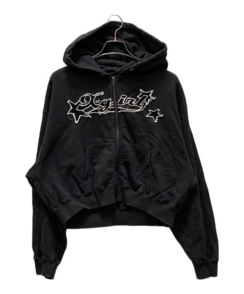 X-GIRL（エックスガール）X-GIRL (エックスガール) STAR LOGO ZIP UP HOODIE グレー サイズ:Lの古着・服飾アイテム