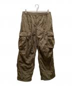 BEAMSビームス）の古着「キルティング 8ポケット カーゴパンツ」｜グリーン