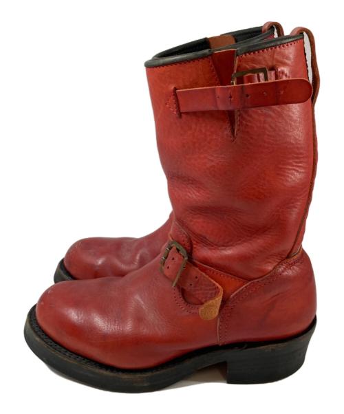 MADE IN GM JAPAN（メイドインジーエムジャパン）MADE IN GM JAPAN (メイドインジーエムジャパン) WOLF'S HEAD (ウルフズヘッド) 福禄寿 コラボエンジニアブーツ レッド サイズ:7の古着・服飾アイテム