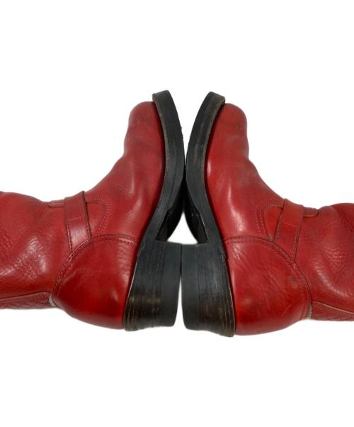 MADE IN GM JAPAN（メイドインジーエムジャパン）MADE IN GM JAPAN (メイドインジーエムジャパン) WOLF'S HEAD (ウルフズヘッド) 福禄寿 コラボエンジニアブーツ レッド サイズ:7の古着・服飾アイテム