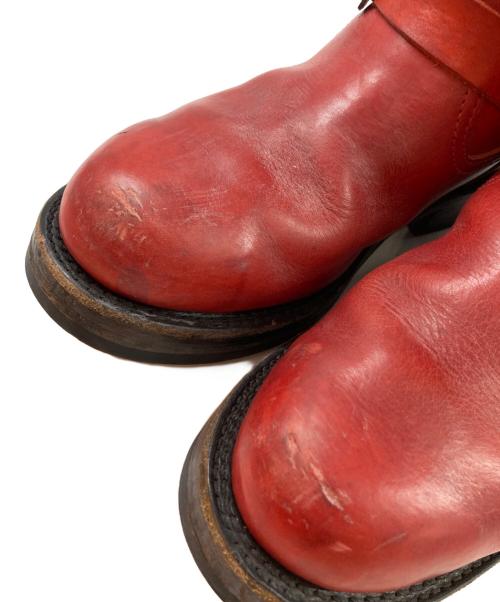 MADE IN GM JAPAN（メイドインジーエムジャパン）MADE IN GM JAPAN (メイドインジーエムジャパン) WOLF'S HEAD (ウルフズヘッド) 福禄寿 コラボエンジニアブーツ レッド サイズ:7の古着・服飾アイテム
