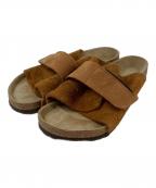 BIRKENSTOCKビルケンシュトック）の古着「KYOTO スウェードベルクロサンダル」｜ブラウン