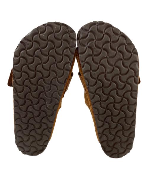 BIRKENSTOCK（ビルケンシュトック）BIRKENSTOCK (ビルケンシュトック) KYOTO スウェードベルクロサンダル ブラウン サイズ:25cmの古着・服飾アイテム