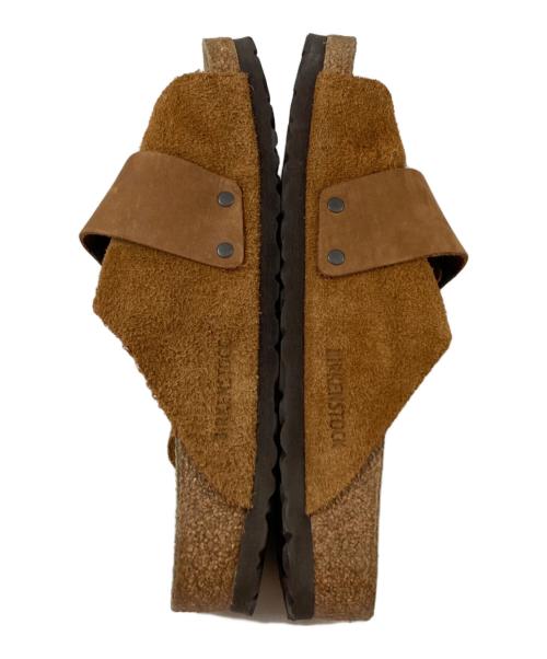 BIRKENSTOCK（ビルケンシュトック）BIRKENSTOCK (ビルケンシュトック) KYOTO スウェードベルクロサンダル ブラウン サイズ:25cmの古着・服飾アイテム