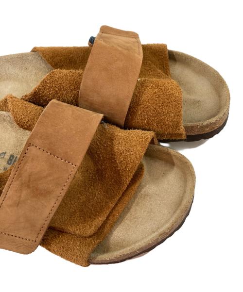 BIRKENSTOCK（ビルケンシュトック）BIRKENSTOCK (ビルケンシュトック) KYOTO スウェードベルクロサンダル ブラウン サイズ:25cmの古着・服飾アイテム
