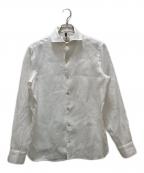 LUIGIBORRELLI LUXURY VINTAGEルイジ ボレッリ ラグジュアリーヴィンテージ）の古着「ワイドカラーリネンドレスシャツ」｜ホワイト