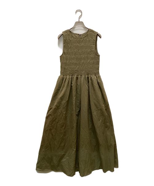 SLOBE IENA（スローブ イエナ）SLOBE IENA (スローブ イエナ) コットンシャーリングノースリーブワンピース ベージュ サイズ:FREEの古着・服飾アイテム