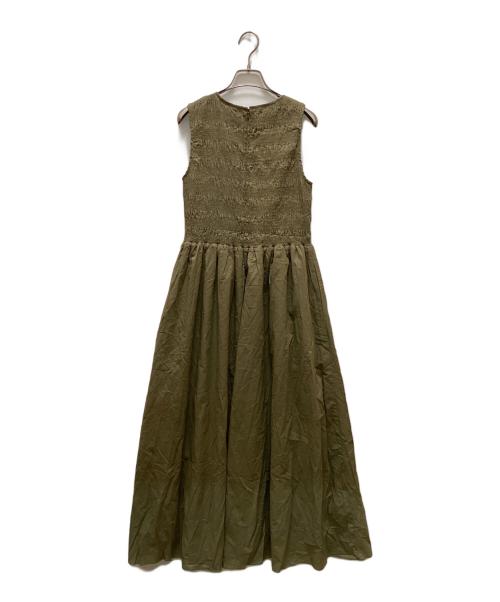 SLOBE IENA（スローブ イエナ）SLOBE IENA (スローブ イエナ) コットンシャーリングノースリーブワンピース ベージュ サイズ:FREEの古着・服飾アイテム