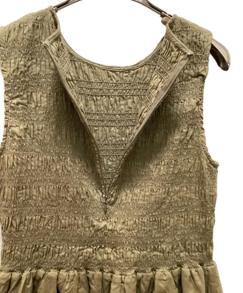 SLOBE IENA（スローブ イエナ）SLOBE IENA (スローブ イエナ) コットンシャーリングノースリーブワンピース ベージュ サイズ:FREEの古着・服飾アイテム