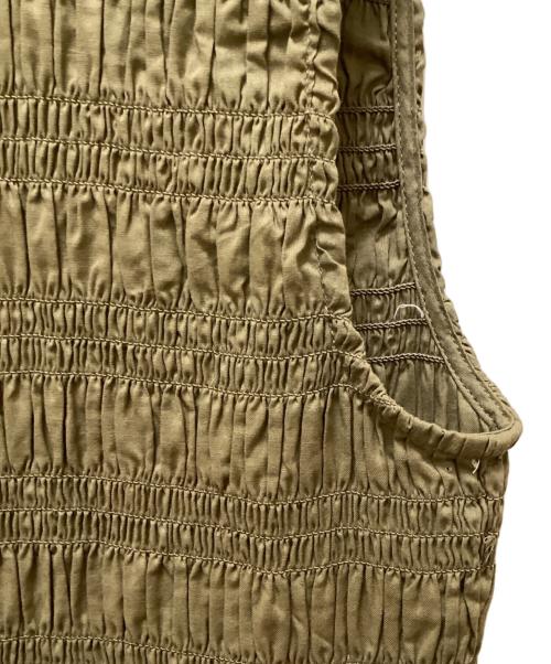 SLOBE IENA（スローブ イエナ）SLOBE IENA (スローブ イエナ) コットンシャーリングノースリーブワンピース ベージュ サイズ:FREEの古着・服飾アイテム