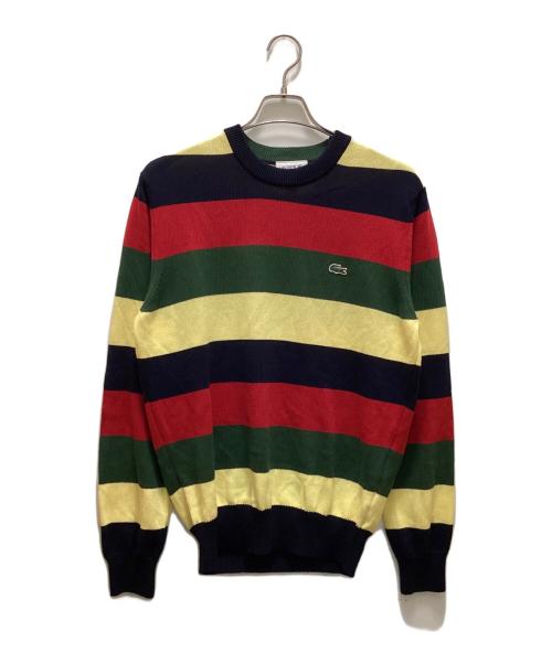 LACOSTE（ラコステ）LACOSTE (ラコステ) ボーダーオーガニックコットンニットセーター マルチカラー サイズ:3の古着・服飾アイテム