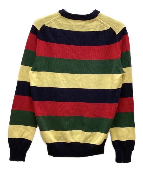 LACOSTE（ラコステ）LACOSTE (ラコステ) ボーダーオーガニックコットンニットセーター マルチカラー サイズ:3の古着・服飾アイテム