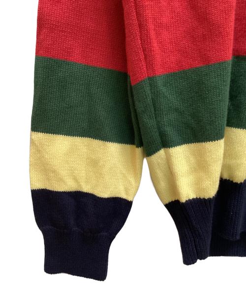 LACOSTE（ラコステ）LACOSTE (ラコステ) ボーダーオーガニックコットンニットセーター マルチカラー サイズ:3の古着・服飾アイテム