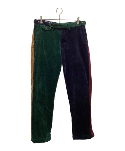 POLO RALPH LAUREN（ポロ・ラルフローレン）POLO RALPH LAUREN (ポロ・ラルフローレン) クレイジーパターン サイドアジャストコーデュロイパンツ マルチカラー サイズ:34の古着・服飾アイテム