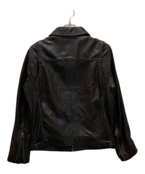 haruf leather（ハルフレザー）haruf leather (ハルフレザー) ラムシングルレザージャケット ブラウン サイズ:LLの古着・服飾アイテム