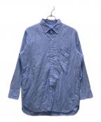Aquascutumアクアスキュータム）の古着「BDリネンシャツ」｜ブルー