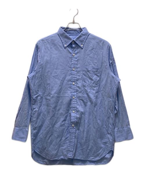 Aquascutum（アクアスキュータム）Aquascutum (アクアスキュータム) BDリネンシャツ ブルー サイズ:43-84の古着・服飾アイテム