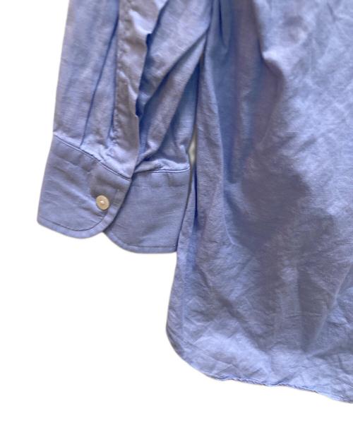 Aquascutum（アクアスキュータム）Aquascutum (アクアスキュータム) BDリネンシャツ ブルー サイズ:43-84の古着・服飾アイテム